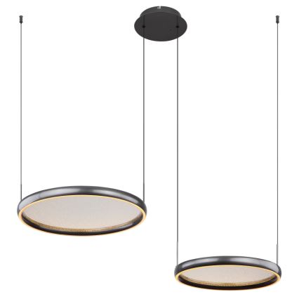 Globo - Himmennettävä LED-kattokruunu johdossa LED/50W/230V 2700-6000K musta + kauko-ohjaus