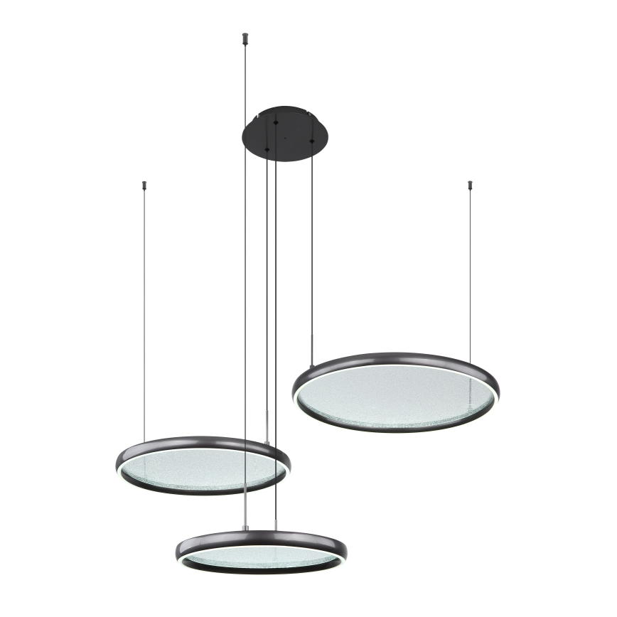 Globo - Himmennettävä LED-kattokruunu johdossa LED/55W/230V 2700-6000K musta + kauko-ohjaus
