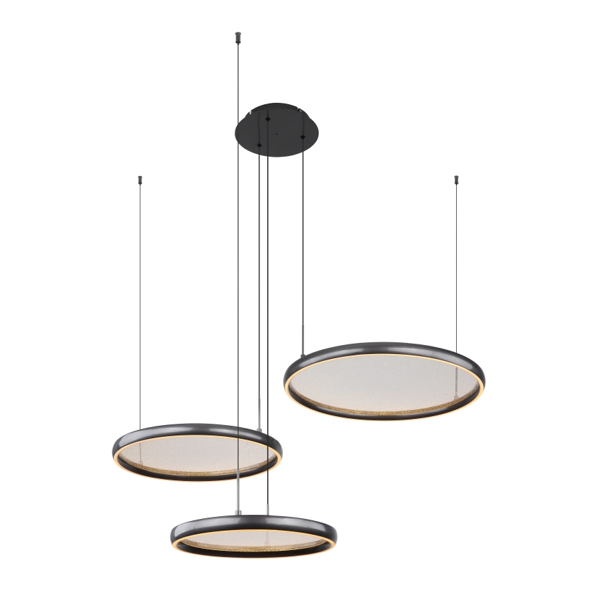 Globo - Himmennettävä LED-kattokruunu johdossa LED/55W/230V 2700-6000K musta + kauko-ohjaus