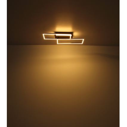 Globo - LED-kattovalaisin LED/40W/230V 62x27 cm mattakromi/musta