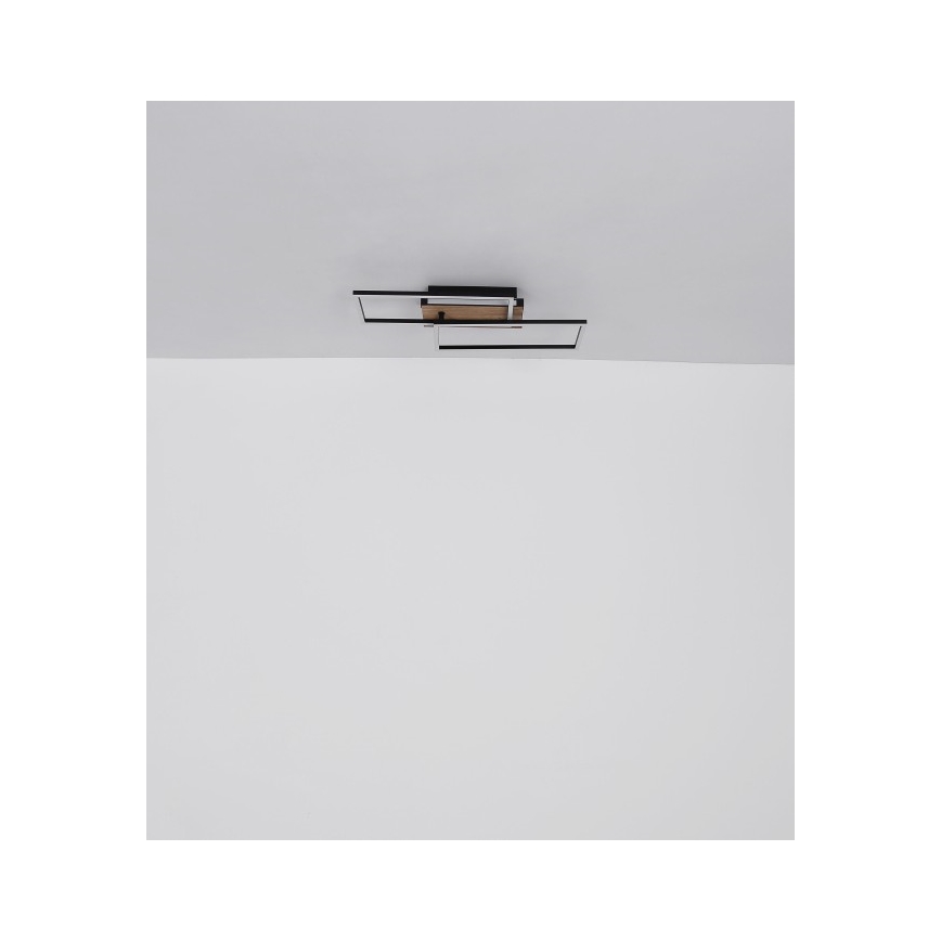 Globo - LED-kattovalaisin LED/40W/230V 62x27 cm mattakromi/musta