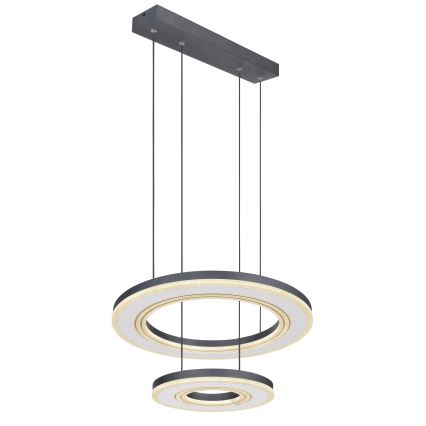 Globo - Himmennettävä LED-kattokruunu johdossa LED/50W/230V 2700-6000K halkaisija 50 cm musta + kauko-ohjaus