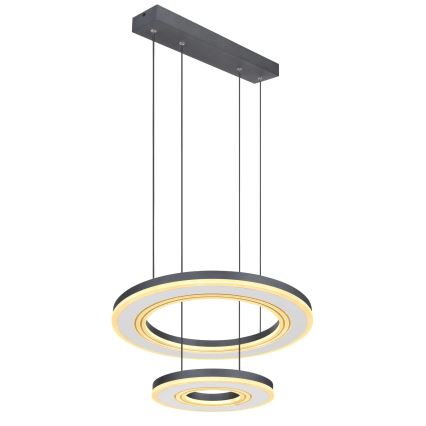 Globo - Himmennettävä LED-kattokruunu johdossa LED/50W/230V 2700-6000K halkaisija 50 cm musta + kauko-ohjaus