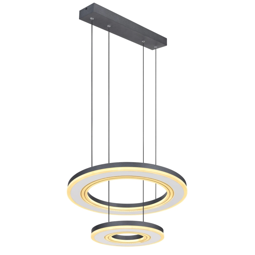 Globo - Himmennettävä LED-kattokruunu johdossa LED/50W/230V 2700-6000K halkaisija 50 cm musta + kauko-ohjaus