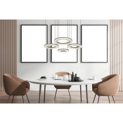 Globo - Himmennettävä LED-kattokruunu johdossa LED/80W/230V 2700-6000K musta + kauko-ohjaus