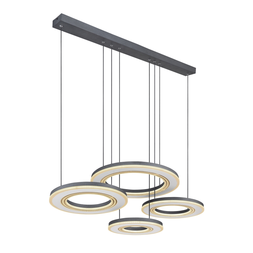 Globo - Himmennettävä LED-kattokruunu johdossa LED/80W/230V 2700-6000K musta + kauko-ohjaus