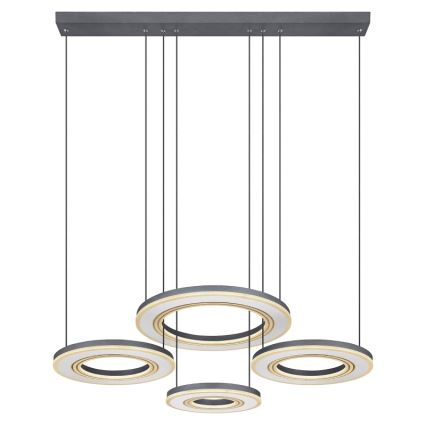 Globo - Himmennettävä LED-kattokruunu johdossa LED/80W/230V 2700-6000K musta + kauko-ohjaus