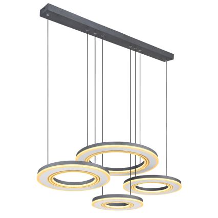 Globo - Himmennettävä LED-kattokruunu johdossa LED/80W/230V 2700-6000K musta + kauko-ohjaus