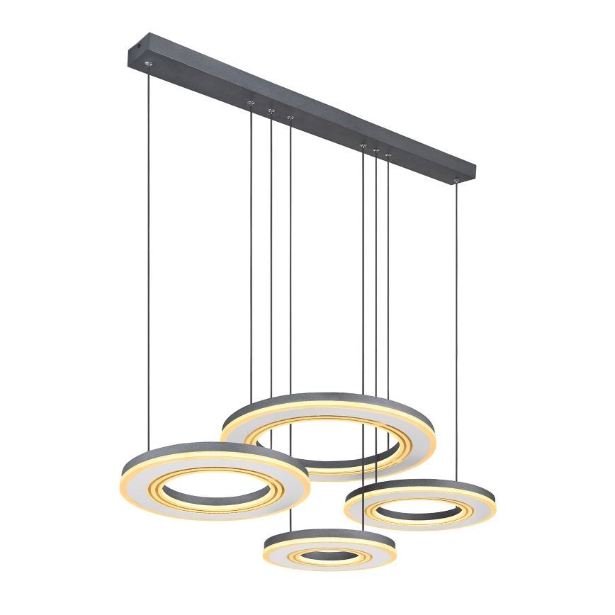 Globo - Himmennettävä LED-kattokruunu johdossa LED/80W/230V 2700-6000K musta + kauko-ohjaus