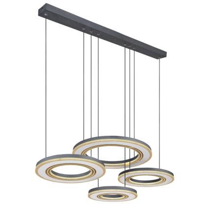 Globo - Himmennettävä LED-kattokruunu johdossa LED/80W/230V 2700-6000K musta + kauko-ohjaus