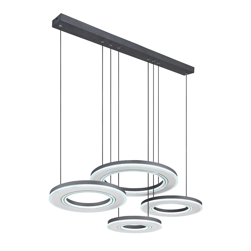 Globo - Himmennettävä LED-kattokruunu johdossa LED/80W/230V 2700-6000K musta + kauko-ohjaus