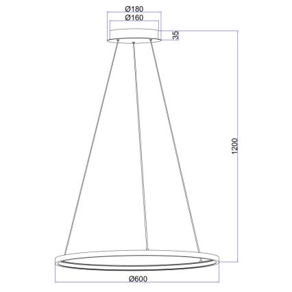 Globo - LED-kattokruunu narussa LED/29W/230V