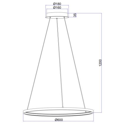 Globo - LED-kattokruunu narussa LED/29W/230V