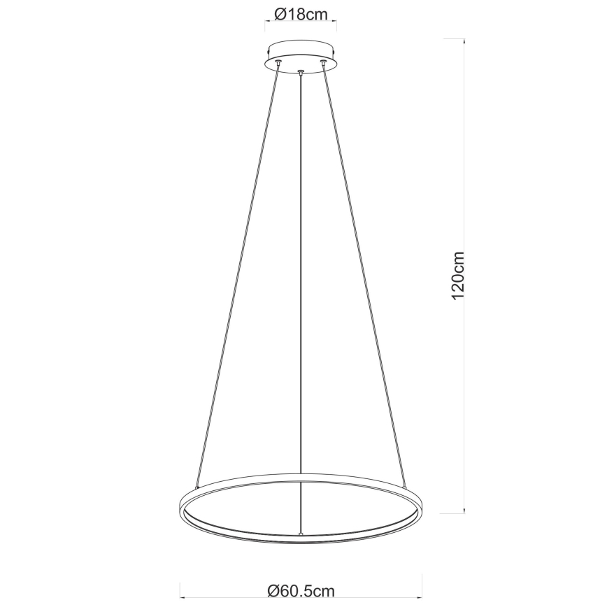 Globo - LED-kattokruunu johdossa LED/29W/230V ruskea