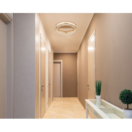 Globo - LED Himmennettävä kristallikattovalaisin LED/36W/230V 2700K-6000K + kauko-ohjaus