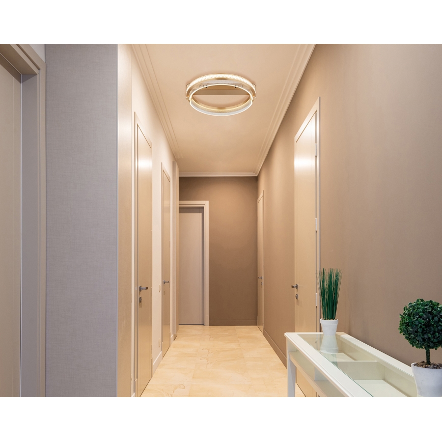 Globo - LED Himmennettävä kristallikattovalaisin LED/36W/230V 2700K-6000K + kauko-ohjaus