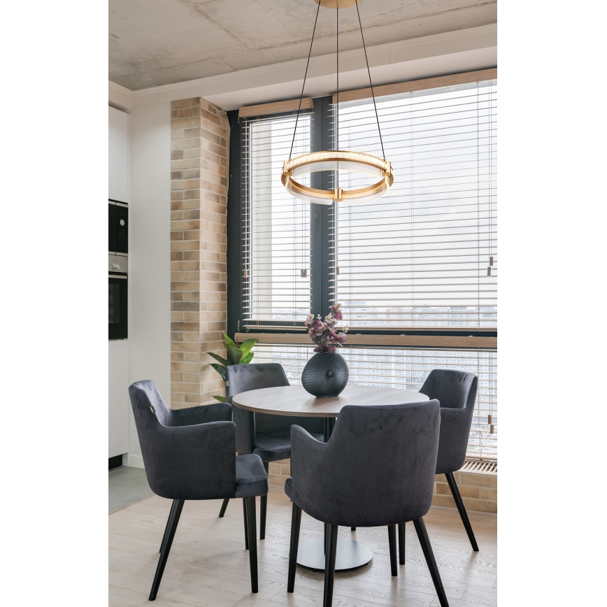 Globo - LED Himmennettävä kristalli kattokruunu johdossa LED/36W/230V 2700K-6000K + kauko-ohjaus