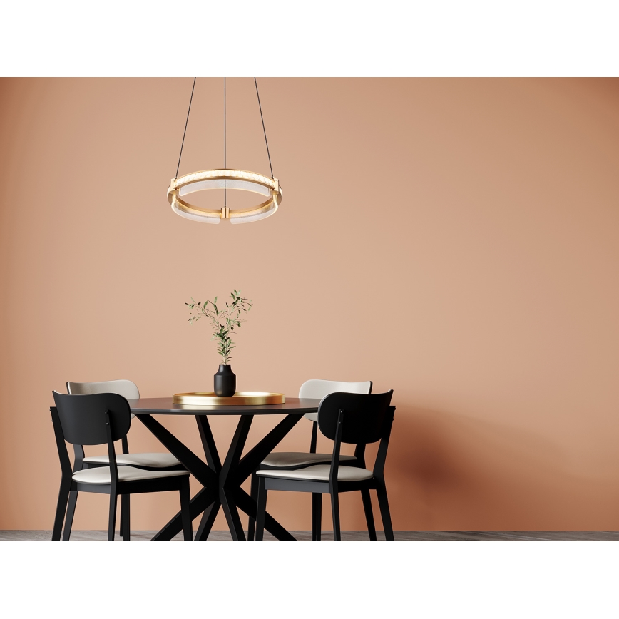 Globo - LED Himmennettävä kristalli kattokruunu johdossa LED/36W/230V 2700K-6000K + kauko-ohjaus