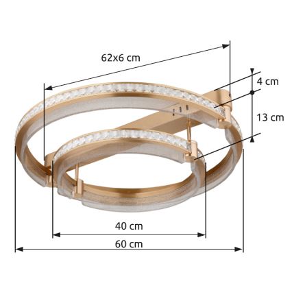 Globo - Himmennettävä LED-kattovalaisin LED/78W/230V 2700K-6000K + kauko-ohjaus