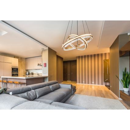 Globo - LED Himmennettävä kristalli kattokruunu johdossa LED/78W/230V 2700K-6000K + kauko-ohjaus