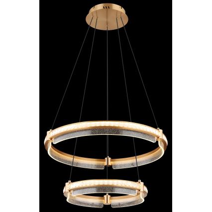 Globo - LED Himmennettävä kristalli kattokruunu johdossa LED/78W/230V 2700K-6000K + kauko-ohjaus