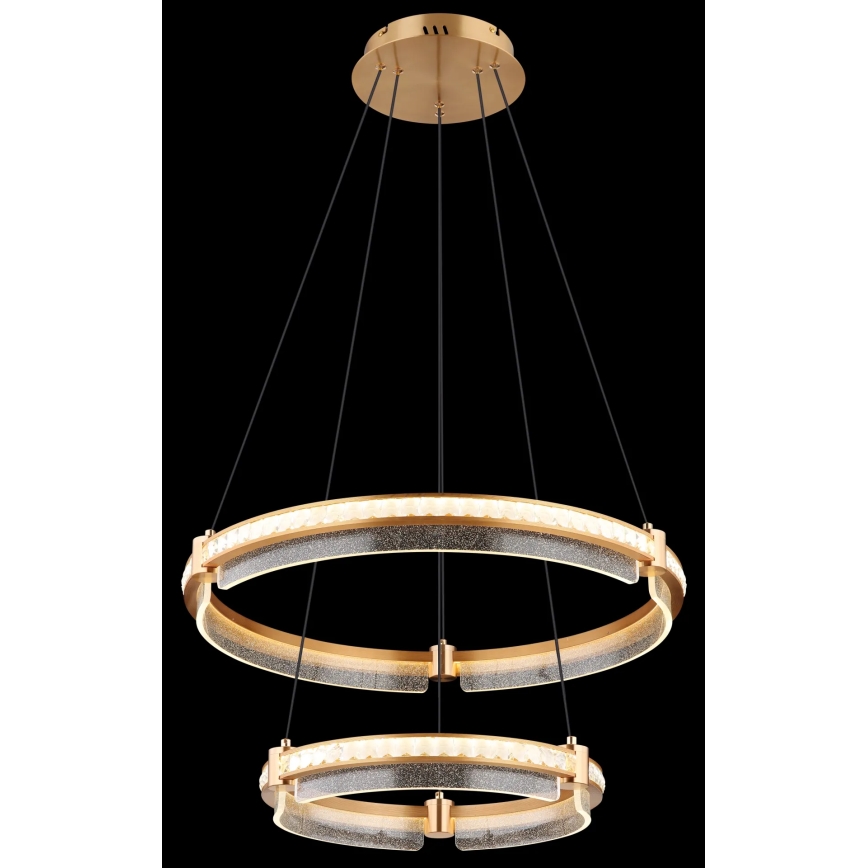 Globo - LED Himmennettävä kristalli kattokruunu johdossa LED/78W/230V 2700K-6000K + kauko-ohjaus