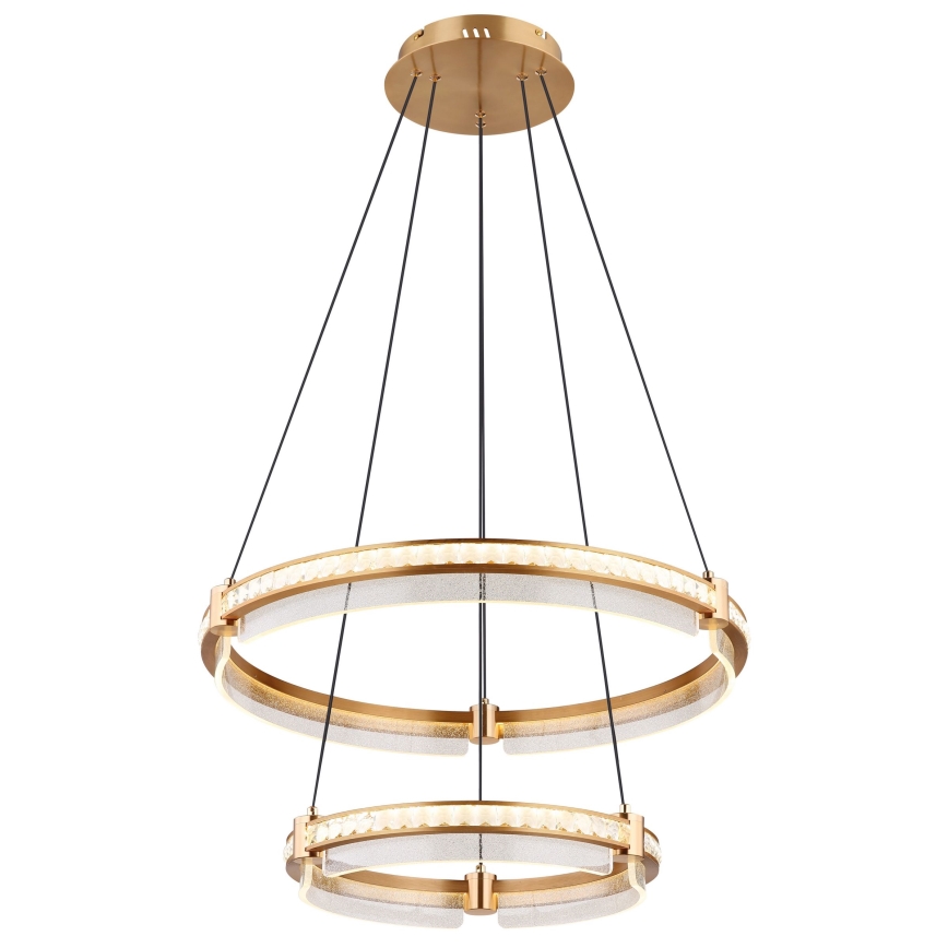 Globo - LED Himmennettävä kristalli kattokruunu johdossa LED/78W/230V 2700K-6000K + kauko-ohjaus