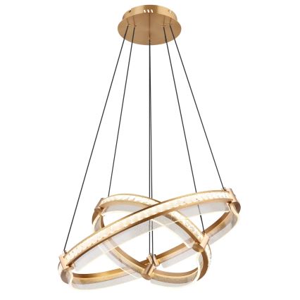 Globo - LED Himmennettävä kristalli kattokruunu johdossa LED/78W/230V 2700K-6000K + kauko-ohjaus