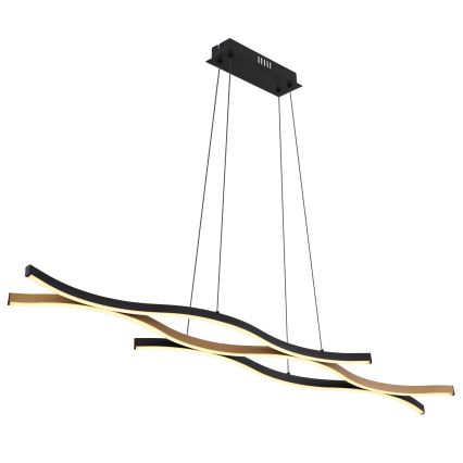 Globo - LED-kattokruunu johdossa LED/35W/230V musta/ruskea