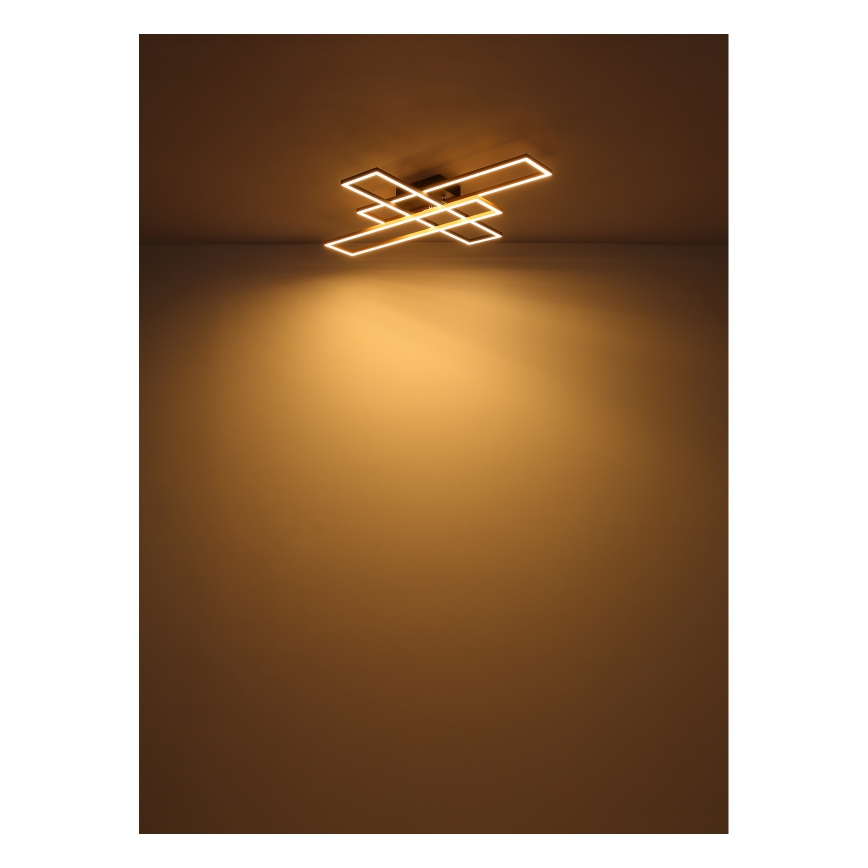 Globo - LED-kattovalaisin LED/30W/230V 3000K 60x80 cm musta/kulta