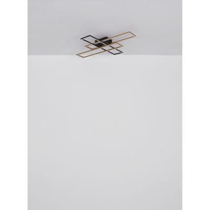 Globo - LED-kattovalaisin LED/30W/230V 3000K 60x80 cm musta/kulta