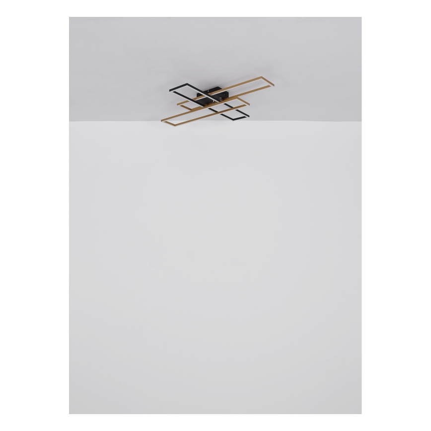 Globo - LED-kattovalaisin LED/30W/230V 3000K 60x80 cm musta/kulta