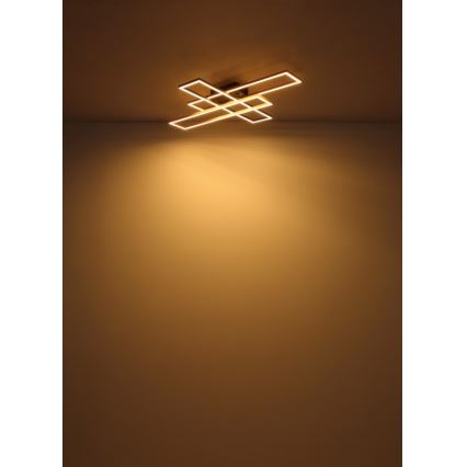 Globo - LED-kattovalaisin LED/40W/230V 3000K 60x80 cm musta/kulta