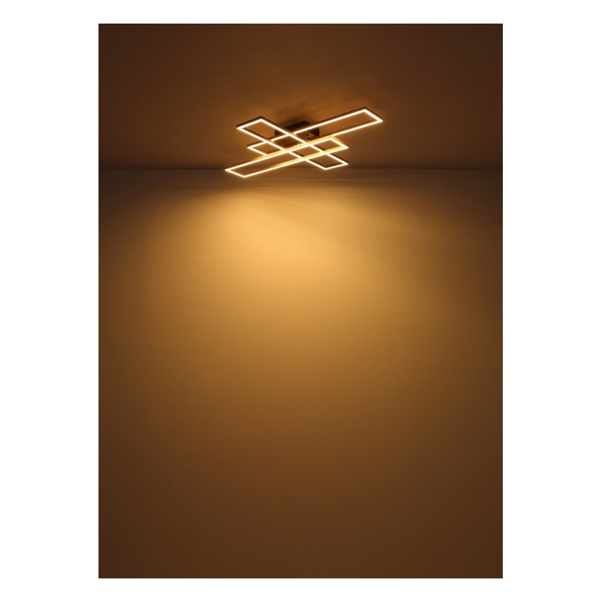 Globo - LED-kattovalaisin LED/40W/230V 3000K 60x80 cm musta/kulta