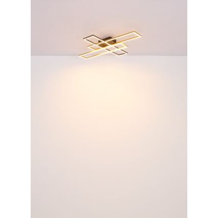 Globo - LED-kattovalaisin LED/40W/230V 3000K 60x80 cm musta/kulta