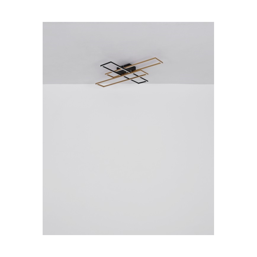 Globo - LED-kattovalaisin LED/40W/230V 3000K 60x80 cm musta/kulta