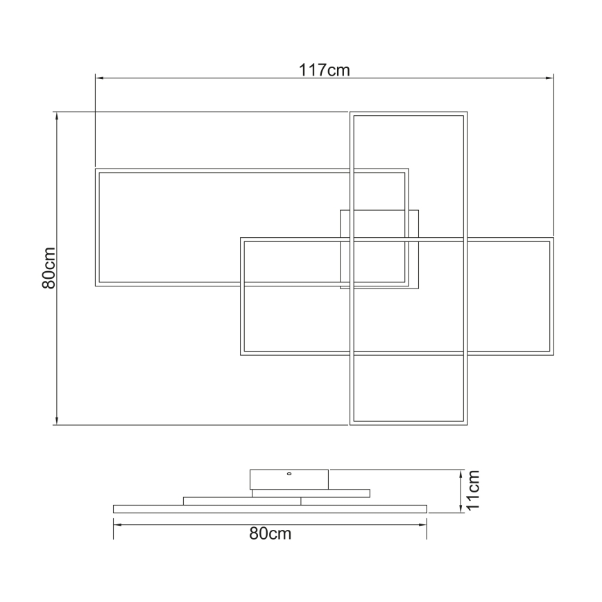Globo - Himmennettävä LED-kattovalaisin LED/100W/230V 3000-6000K + kauko-ohjaus