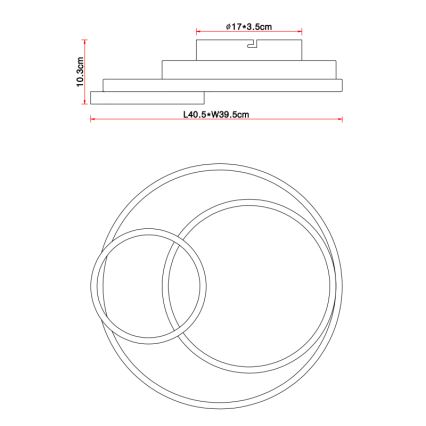 Globo - LED-kattovalaisin LED/36W/230V