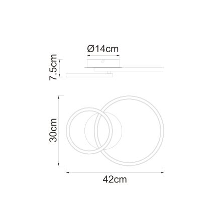 Globo - LED Pinta-asetettava kattokruunu LED/18W/230V