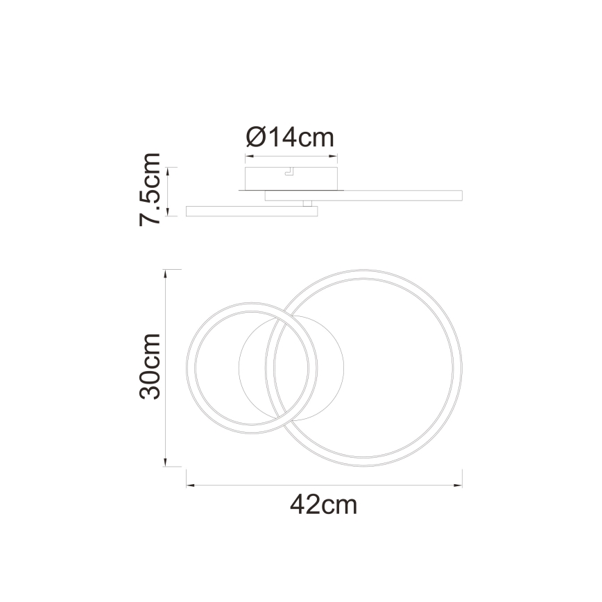 Globo - LED Pinta-asetettava kattokruunu LED/18W/230V