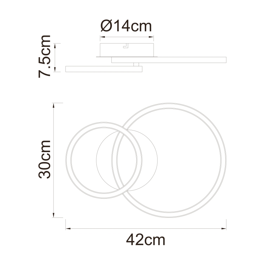 Globo - LED Pinta-asetettava kattokruunu LED/18W/230V
