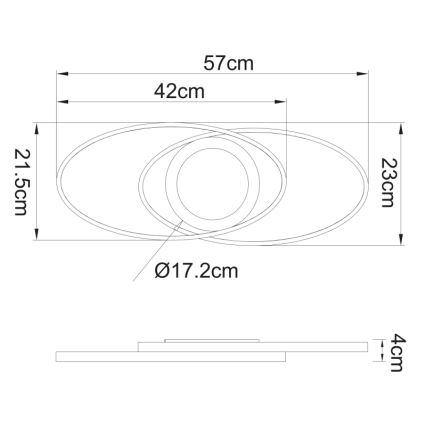 Globo - LED Kattovalaisin LED/24W/230V