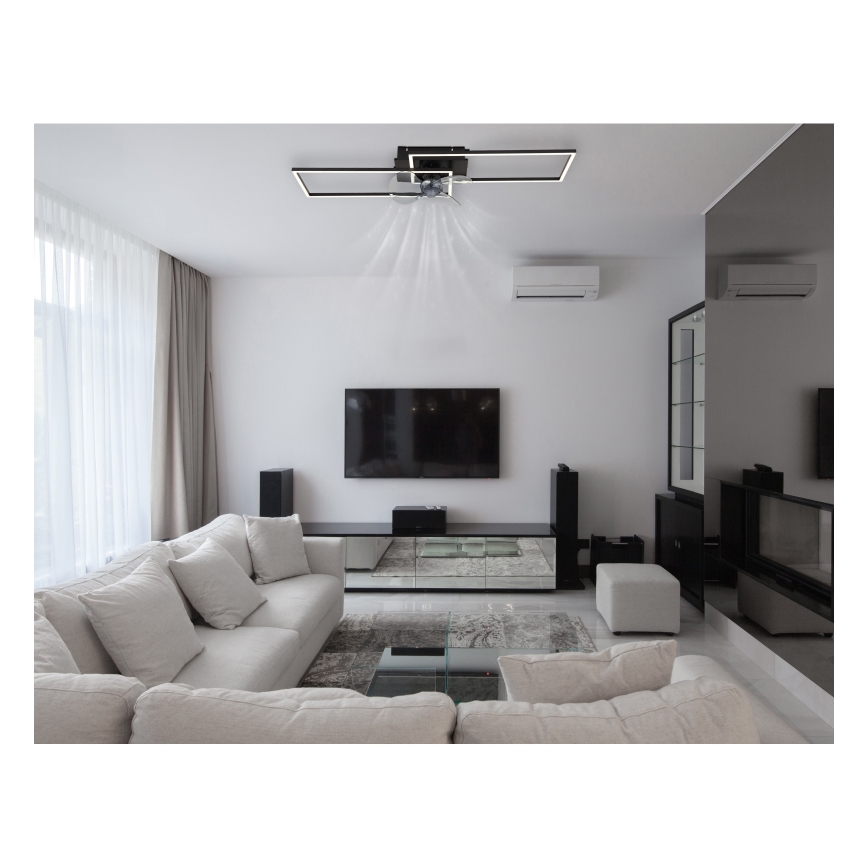 Globo - himmennettävä LED-kattovalaisin tuulettimella LED/38W/230V 3000-6500K + kaukosäädin