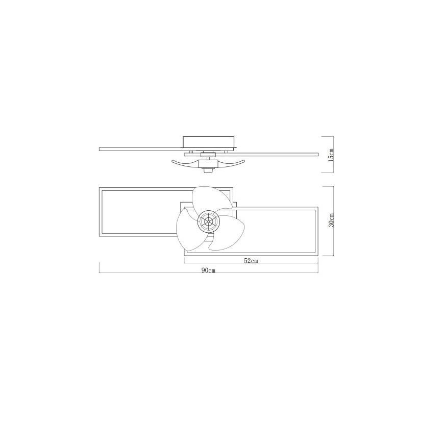 Globo - himmennettävä LED-kattovalaisin tuulettimella LED/38W/230V 3000-6500K + kaukosäädin