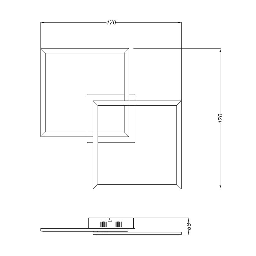 Globo - LED Pinta-asetettava kattokruunu 2xLED/18W/230V