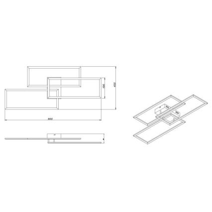 Globo - Himmennettävä LED-kattovalaisin LED/58W/230V 2700-6500K Wi-Fi Tuya + kauko-ohjaus