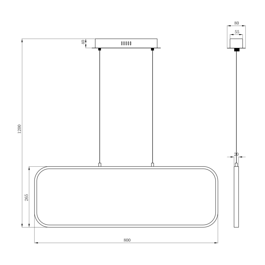 Globo - LED Kattokruunu johdossa LED/24W/230V