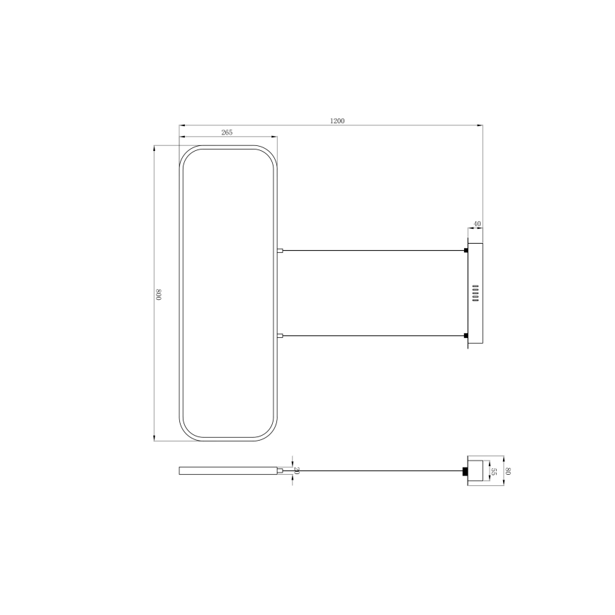 Globo - LED Kattokruunu johdossa LED/24W/230V