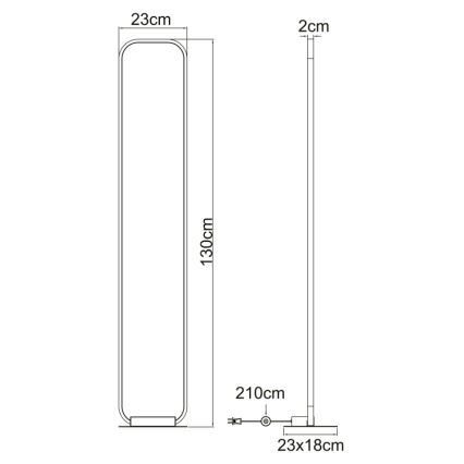 Globo - LED-lattiavalaisin LED/24W/230V