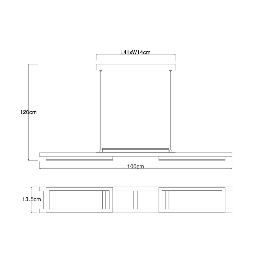 Globo - LED-kattokruunu johdossa LED/30W/230V